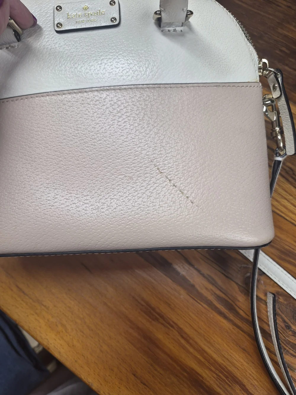kate spade Two-Tone Cream and Light Pink Dome Crossbody